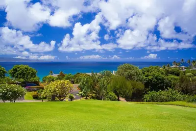Image de Profitez du luxe d'une grande pelouse, parfaite pour les bains de soleil! Cette villa avec vue sur l'océan a tout!