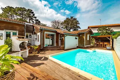 Image de Maison Avec Bar Exterieur Et Piscine Au CŒUR De La Nature Landaise Proche OCÉAN