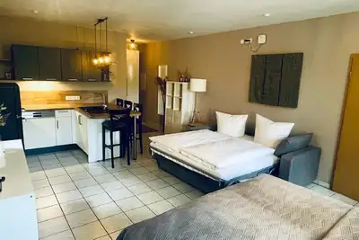 Image de Appartement avec spacieux salon / salle à manger ouvert