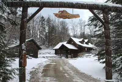 Image de Le Kresge Kabin Ă Stratton et les montagnes de Bromley