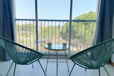 Image de 200m plage/parking privé/vue sur mer