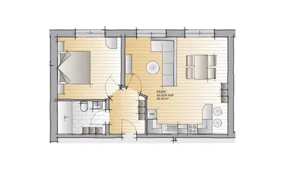 Image de FeWo Glück Auf, 2-4 Personnen 1 Schlafzimmer, Wohnküche, Mansarde m. Dachgaube