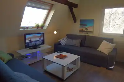 Image de Petit loft dans les combles - vue directe sur le Rhin