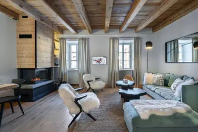 Appartement 3 Ch. Rénové, Centre de Megève, Balcon, Cheminée, Parking, 3 min Télécabine Chamois