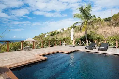 Vue sur l'océan, piscine, près de l'hôtel Le Toiny, climatisation, wifi gratuit, entretien ménager inclus