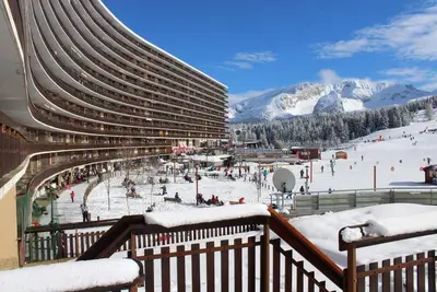 Image de Pied des pistes de ski, 10ème étage, vue vallée, balcon, télévision, 28m², Superdévoluy