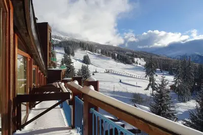 Image de 100m du centre station, 11er étage, vue vallée, balcon, télévision, 25m², Les Arcs