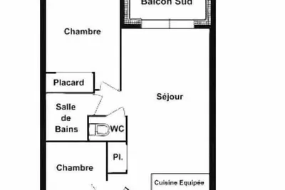 Image de Rez-de-chaussée, vue pistes de ski, balcon, télévision, casier à ski, 33m², Les Saisies