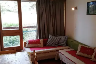 Image de 100m du centre station, 5ème étage, vue montagne, télévision, 25m², Les Arcs