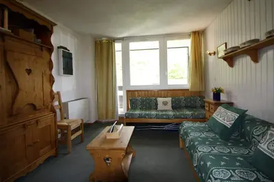 Image de 20m du centre station, Rez-de-chaussée, balcon, télévision, casier à ski, 24m², Tignes