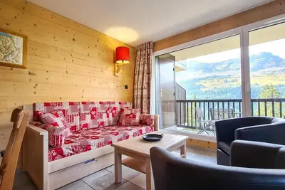Image de 150m du centre station, 3ème étage, balcon, parking, télévision, casier à ski, 60m², Flaine