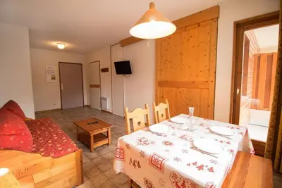 Image de Rez-de-chaussée, terrasse, télévision, casier à ski, 35m², Aussois