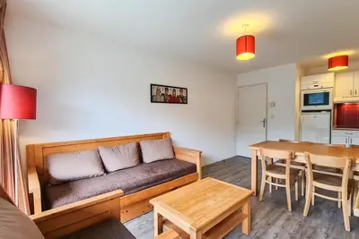 Image de 150m du centre station, vue exceptionnelle, balcon, parking, télévision, casier à ski, 54m², Flaine