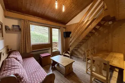 Image de 150m des commerces, 1er étage, balcon, télévision, casier à ski, 43m², Les Menuires