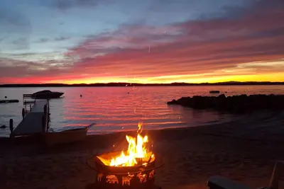 Image de Disponible Du 5 Au 19 Juillet. Sebago Waterfront, couchers de soleil, quai, amarrage et plage