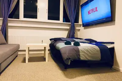 Image de Central Cozy Studio, vélos gratuits Big Tv & Netflix