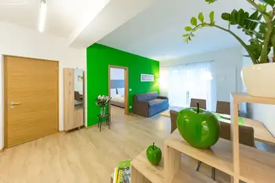 Conception graphique du centre ville de Bozen pour 4 personnes