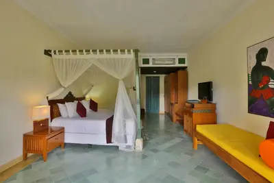 Balcon privé 1 chambre près d'Ubud avec vue sur le parc et les rizières