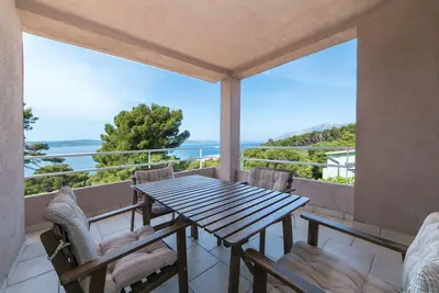 Image de Appartement de deux chambres avec la terrasse et la vue sur le mer Brela, Makarska (A-16596-a)
