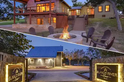 Image de Privé et sur la rivière - 2 Maisons sur 6 acres faciles et roulantes (Sleeps 23)
