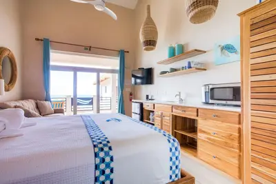 Image de Studio de luxe en bord de mer avec bar dans la piscine