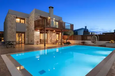 Sperveri Enalio Villas - Demeure en Pierre Sea View Villas avec grande piscine privée