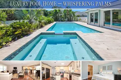 Image de Promotions de saison faciles! \"Whispering Palms\" - Maison avec piscine au bord de la plage - 4br \/ 2. 5ba