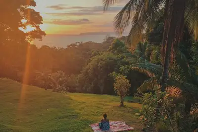 Image de Lodge dans forĂŞt tropicale, vue imprenable sur Pacifique