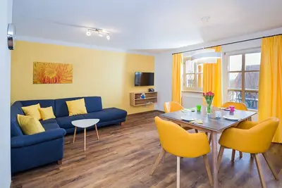 Image de Appartement meublé de façon romantique Lanvendel **** (75 m²) avec lit à baldaquin et terrasse ensoleillée pour 4 personnes maximum - séjour à la ferme