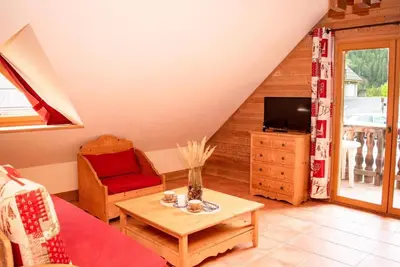 Image de Wifi, 2ème étage, balcon, parking, télévision, casier à ski, 45m², Pra Loup