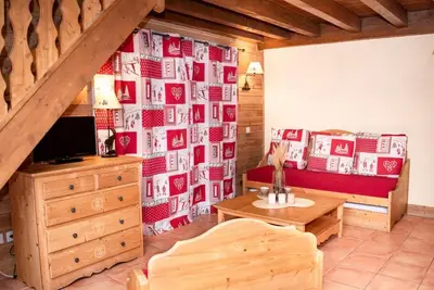Image de Wifi, 2ème étage, balcon, parking, télévision, casier à ski, 40m², Pra Loup