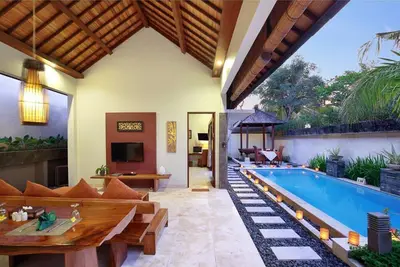 Image de Villa de luxe confortable à une chambre à Jimbaran avec piscine privée