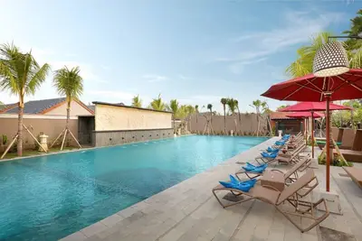 Spacieuse villa de luxe avec deux chambres à coucher à Jimbaran avec piscine privée