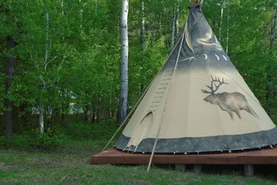 Image de Camping Tipi 6 Caribou Trail Wagon Camp
