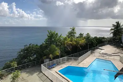 Face A La Mer Des Caraibes  Avec Piscine Et Acces A La Plage