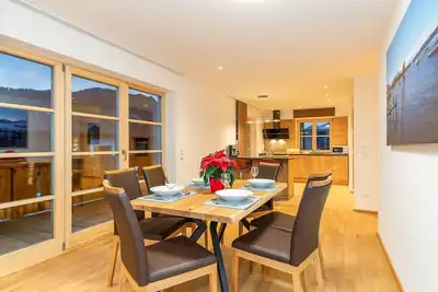 Image de Ferienwohnung Bergblick, 143 m², 2-6 Personen, 2 Schlafzimmer, Wohnzimmer, Küche, Bad/Du/Wc, Wlan