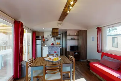 Image de Mobil home 4\/8 pers, climatisé, tout confort, accès direct à la plage