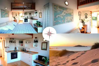 Image de Studio avec vue imprenable sur l'estuaire situé à proximité de la plage de Bantham.