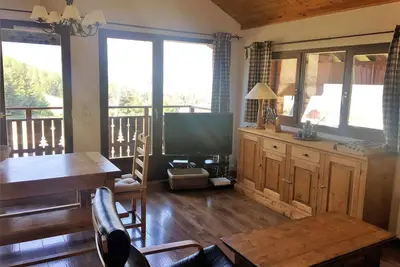 Image de Duplex 10 pers, 4 ch, skis aux pieds, balcon, wifi, vue pistes