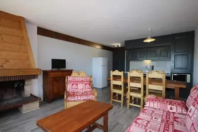 Image de Les Saisies: Grand 2 pièces cabine, 6 pers, cheminée, balcon sud, wifi