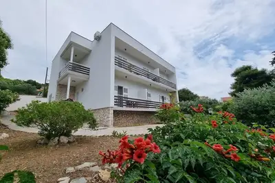 Appartement d'une chambre avec le balcon et la vue sur le mer Tisno, Murter (A-17716-a)