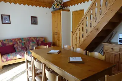 Image de Duplex 2** pour 8 pers. au pied des pistes avec balcon, parking et équipements familials