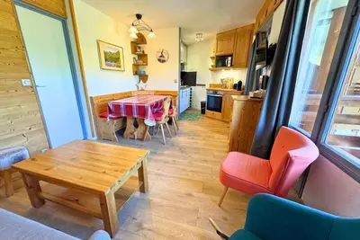 Image de Appartement 2 pièces cabine pour 5 pers, skis aux pieds, balcon sud-ouest, Reberty 2000
