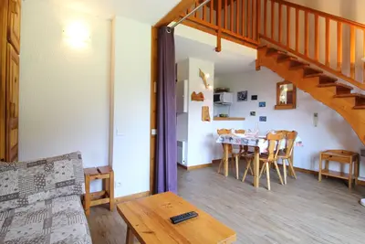 Image de Duplex pour 8 pers avec balcon et wifi au pied des pistes