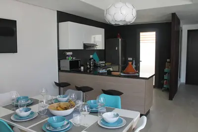 Image de Super Duplex Tamourrit (125m²) en bord de mer et golf, baie de Taghazout près d'Agadir