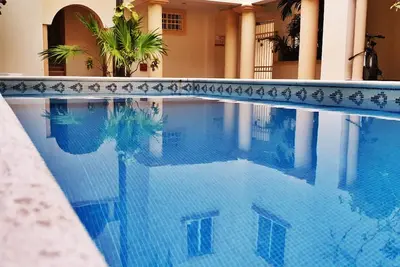 Image de Penthouse Coralina avec grande terrasse privée pour barbecue. 1 rue à la plage.