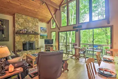 Image de Nouveau! Linville Land Harbour Cabin avec terrasse et vue!