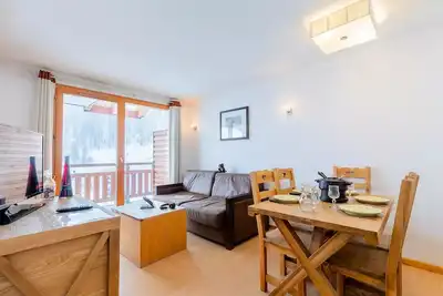 Image de 2 Pièces Coin Montagne ou 3 Pièces 4/7 Personnes Vue pistes