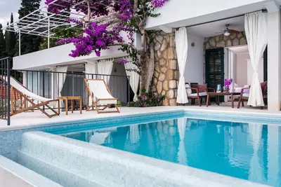 Villa Mirjana - Studio Standard avec Terrasse et Vue sur la Mer (Lavanda)
