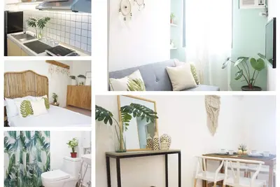 Image de Détendez-vous dans un condo à thème tropical au Québec (avec Netflix Hd + accès gratuit à la piscine et à la salle de sport)